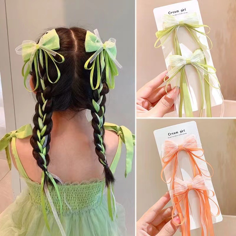 Ribbon Bow Gift - Girls Hair Bows Ribbon Clips 2025
