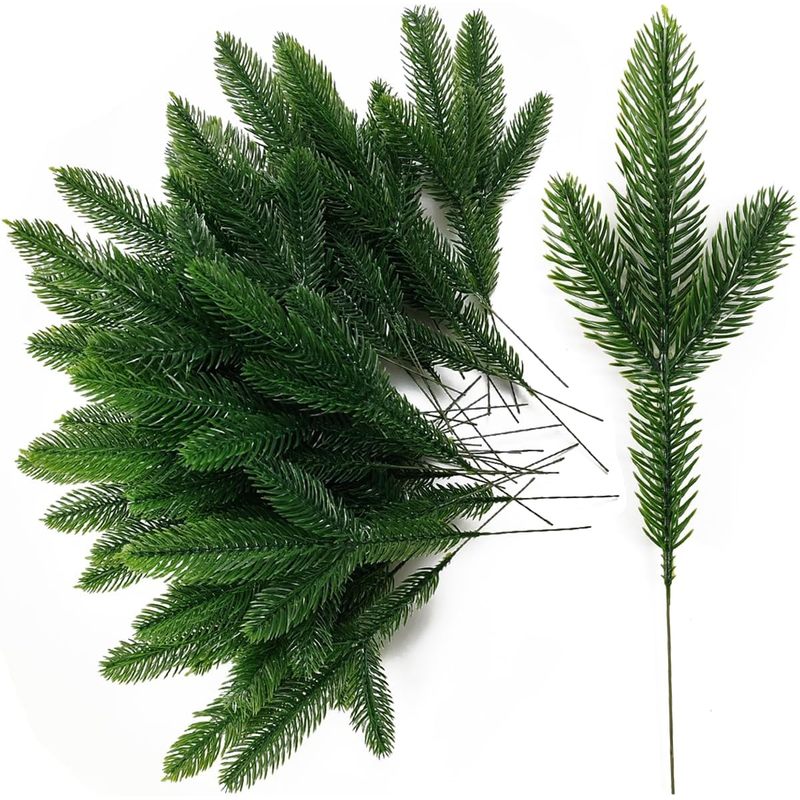 Artificial Pine Branches, Fake - Christmas Tree Artificial ulasan dan harga