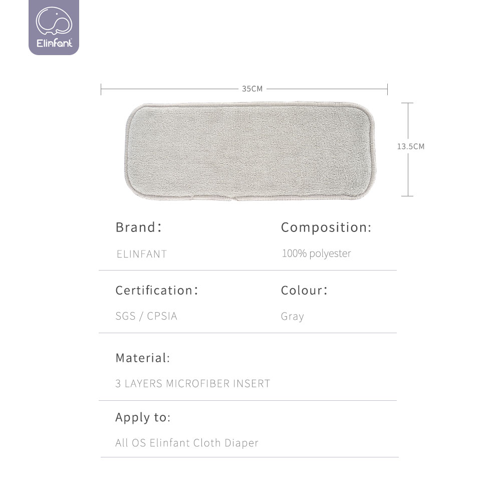 Elinfant 3 layers gray microfi - Pampers Diaper Premium Care ulasan dan harga