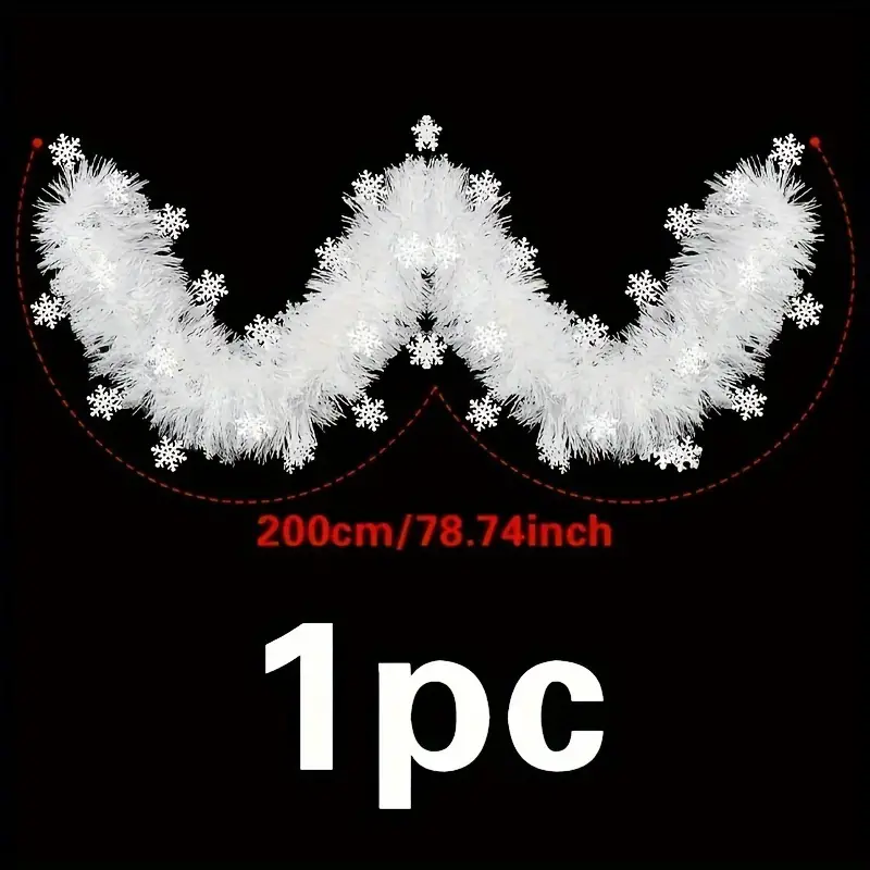 1PC 2m Christmas Tinsel Ribbon - Tinsel Garland Decoration ulasan dan harga