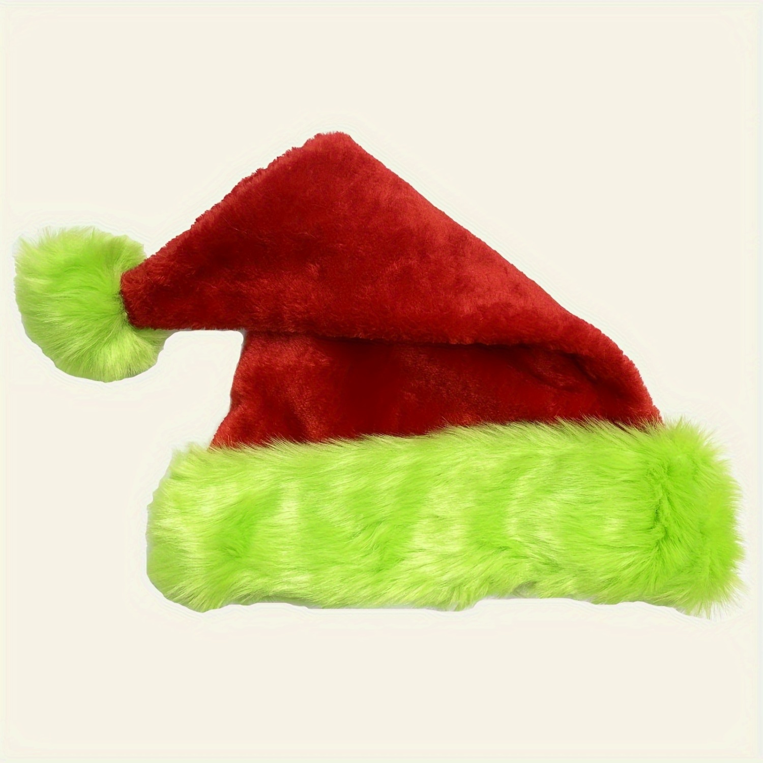 Fluorescent Green Edge Red San - Santa Hat Plush ulasan dan harga