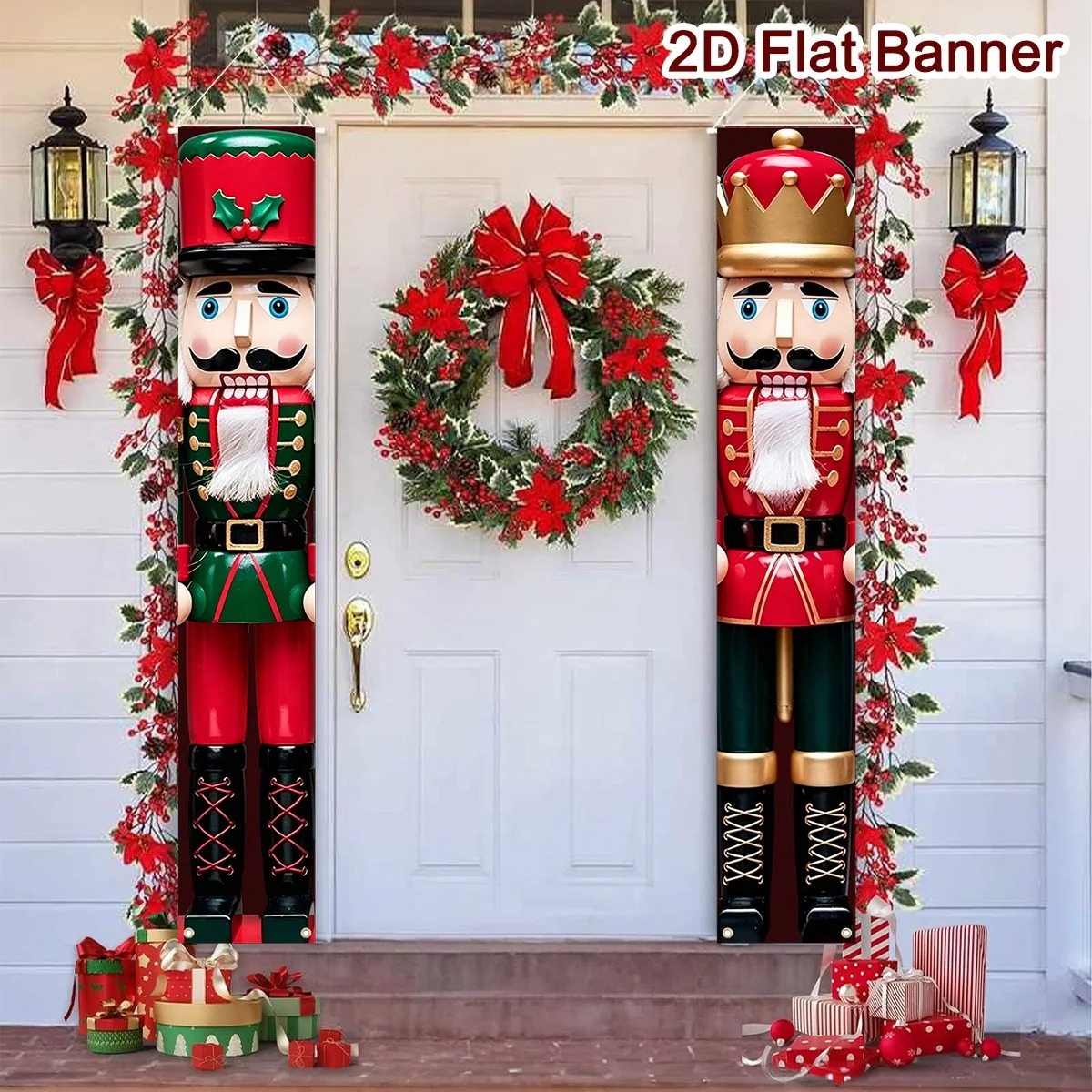 Christmas Porch Banner Set Sol - Nutcracker Figurine ulasan dan harga