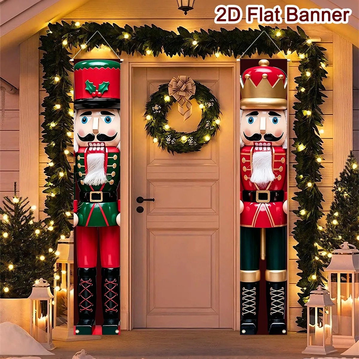 Christmas Porch Banner Set Sol - Nutcracker Figurine ulasan dan harga
