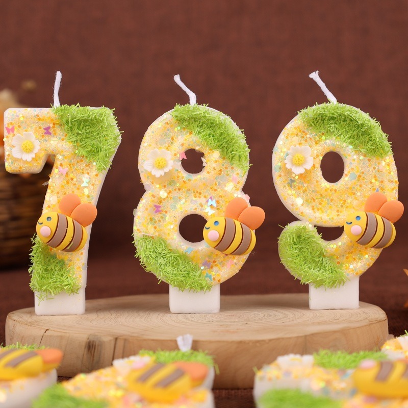 Green Yellow Bee Digital Candl - Holiday Candle Set ulasan dan harga