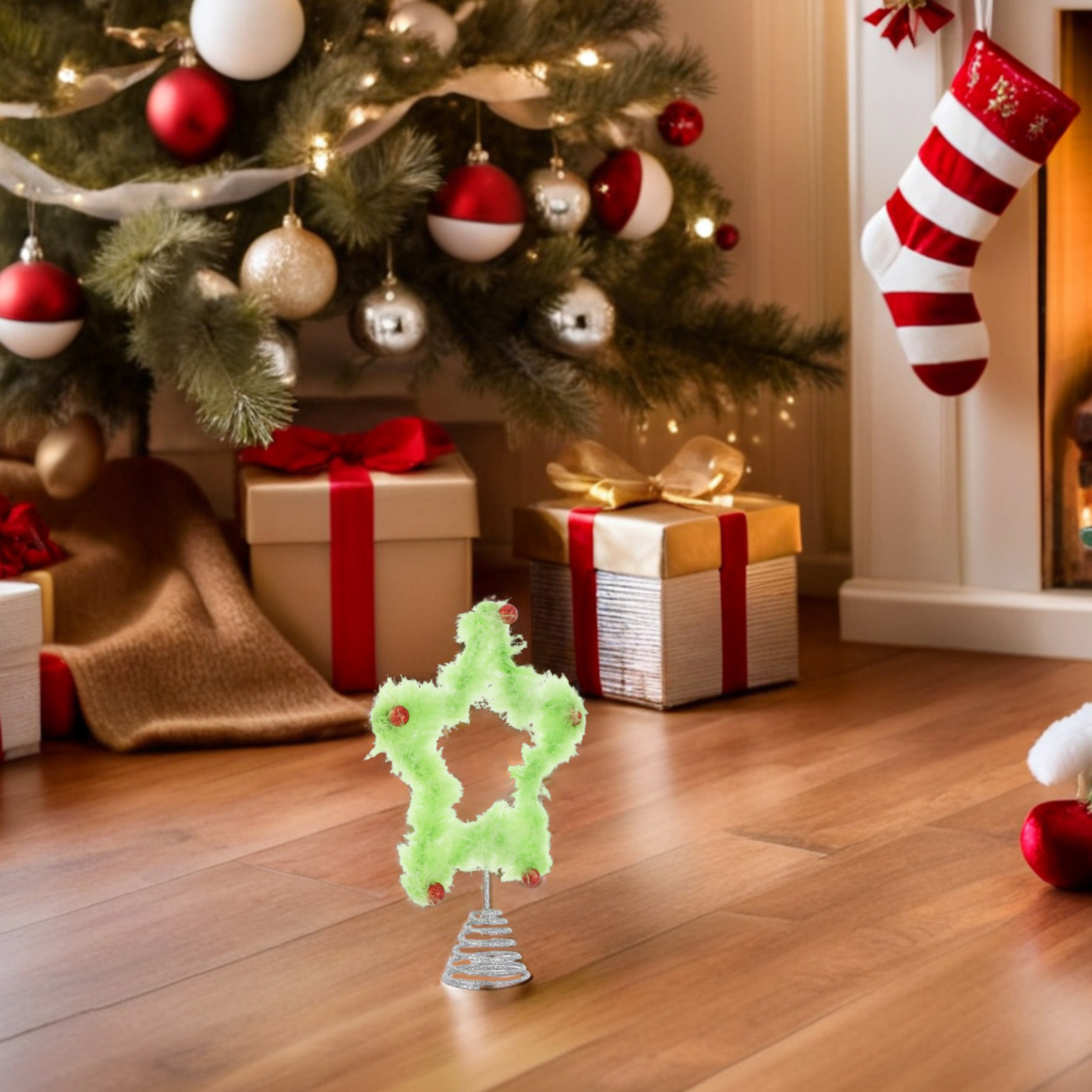 Green Metal Star Tree Topper C - Star Tree Topper ulasan dan harga