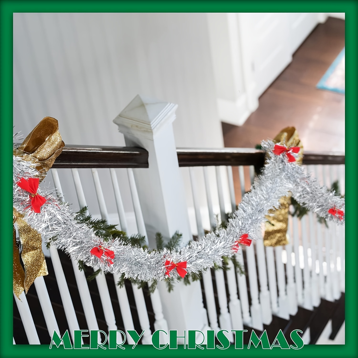 Christmas Tinsel Garland with  - Tinsel Garland Decoration ulasan dan harga