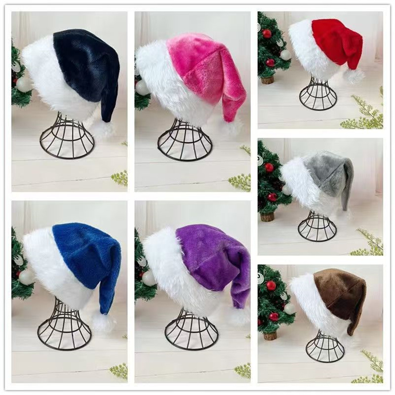 30*45cm Christmas Santa Hat Xm - Santa Hat Plush ulasan dan harga