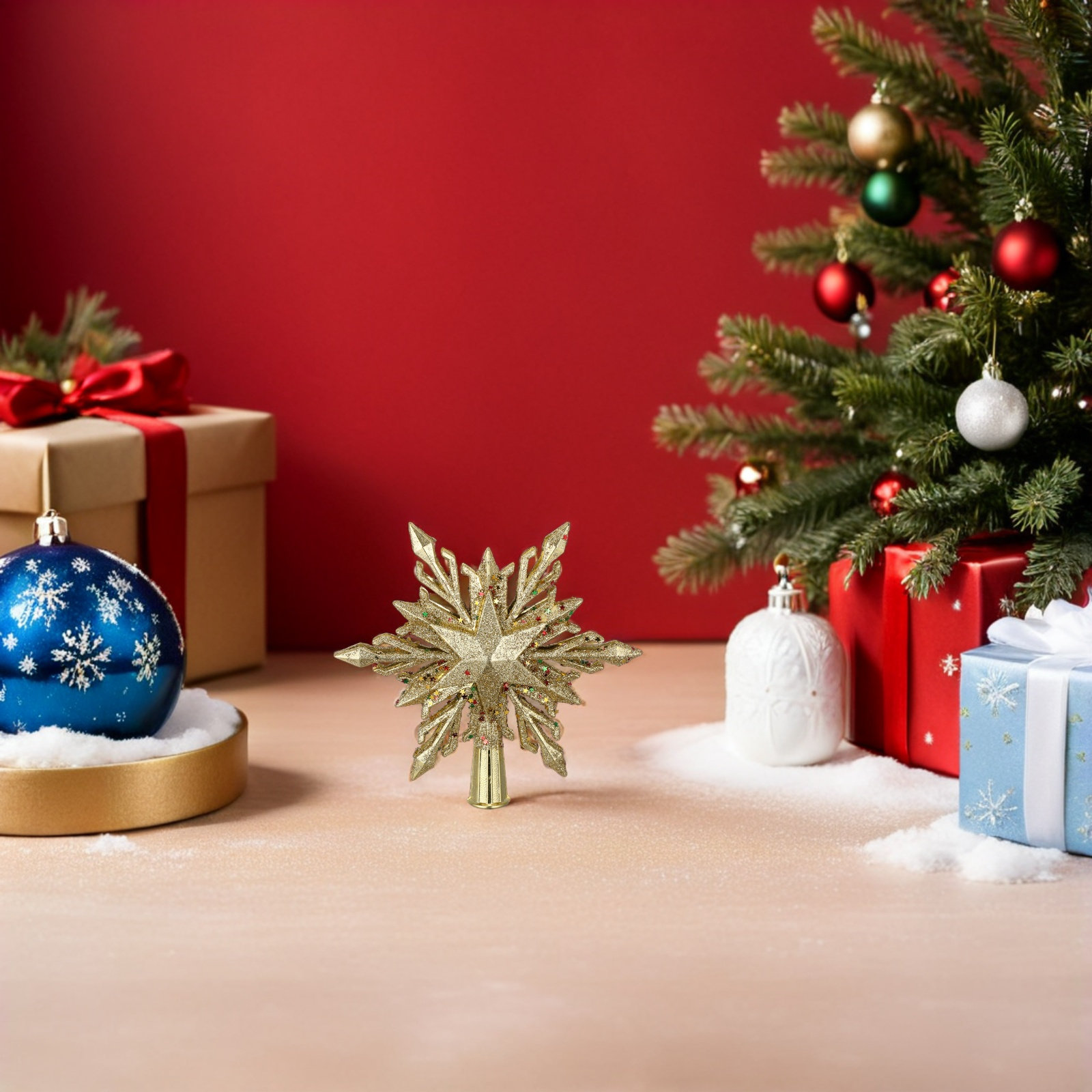 7 Snowflake Christmas Tree Top - Star Tree Topper ulasan dan harga
