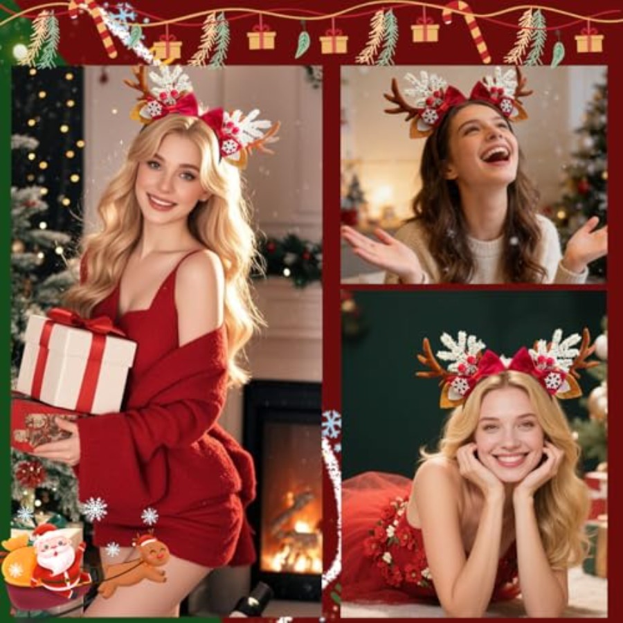 Cute Christmas Headband for Wo - Reindeer Antlers Headband ulasan dan harga