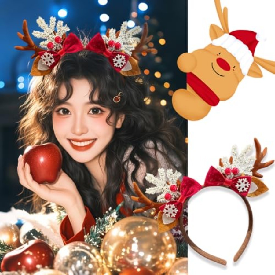 Cute Christmas Headband for Wo - Reindeer Antlers Headband ulasan dan harga