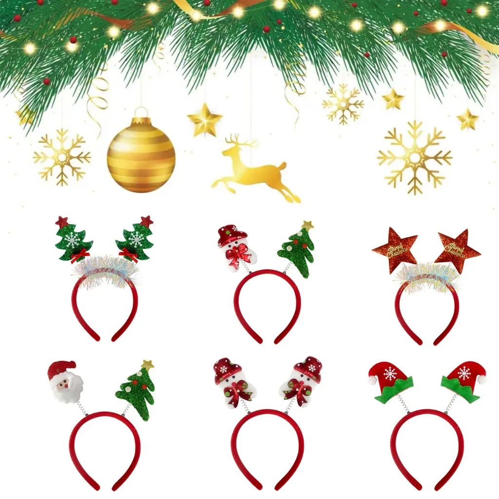 10pcs Christmas Hairband Party - Reindeer Antlers Headband ulasan dan harga