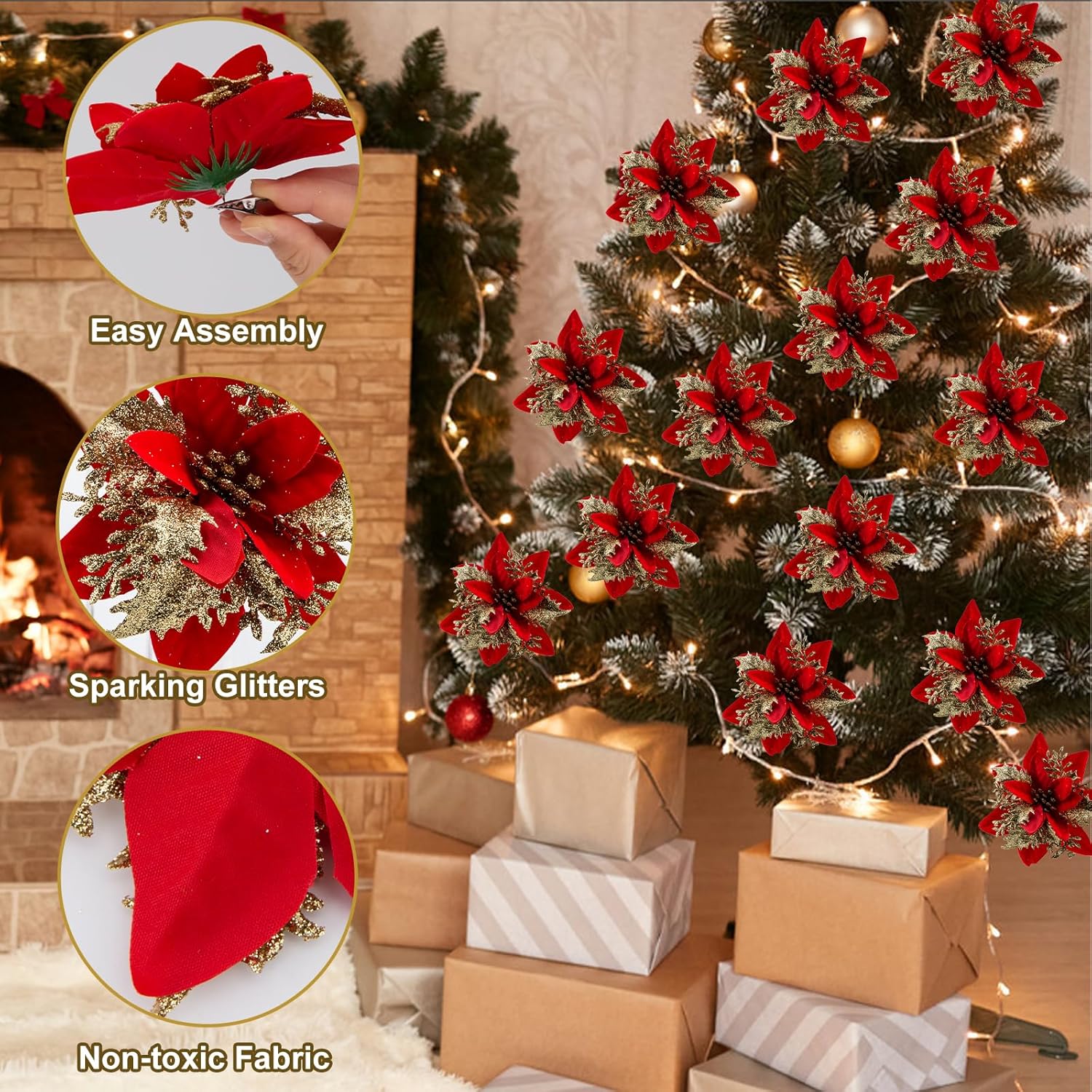 Artificial Glitter Christmas d - Christmas Tree Artificial ulasan dan harga