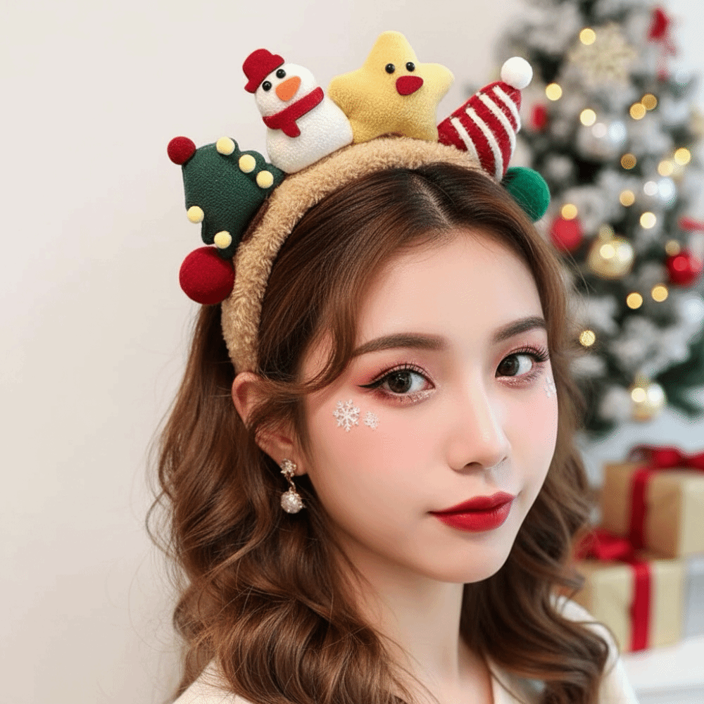 Plush Texture Christmas Headba - Reindeer Antlers Headband ulasan dan harga