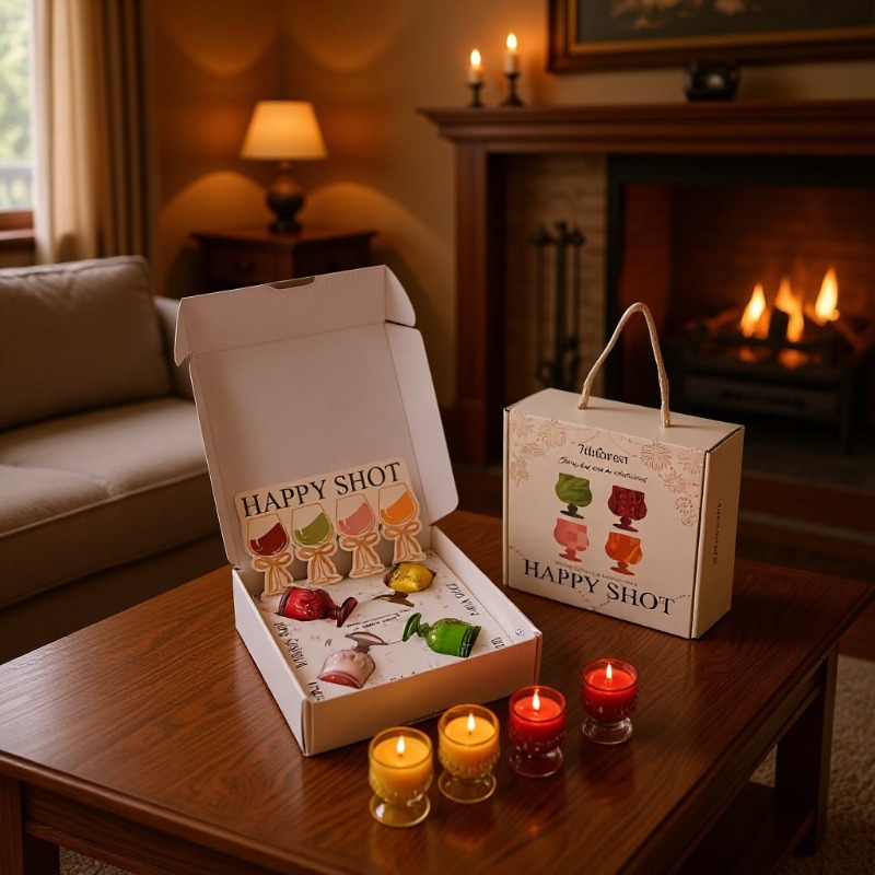 Scented Candle Gift Set Wine G - Holiday Candle Set ulasan dan harga