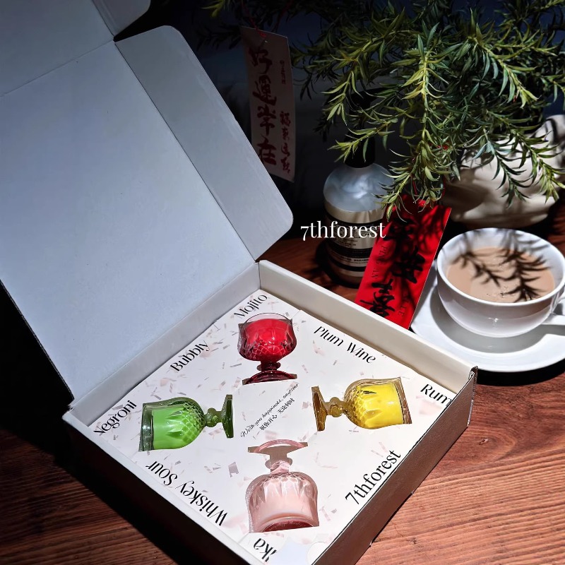 Scented Candle Gift Set Wine G - Holiday Candle Set ulasan dan harga